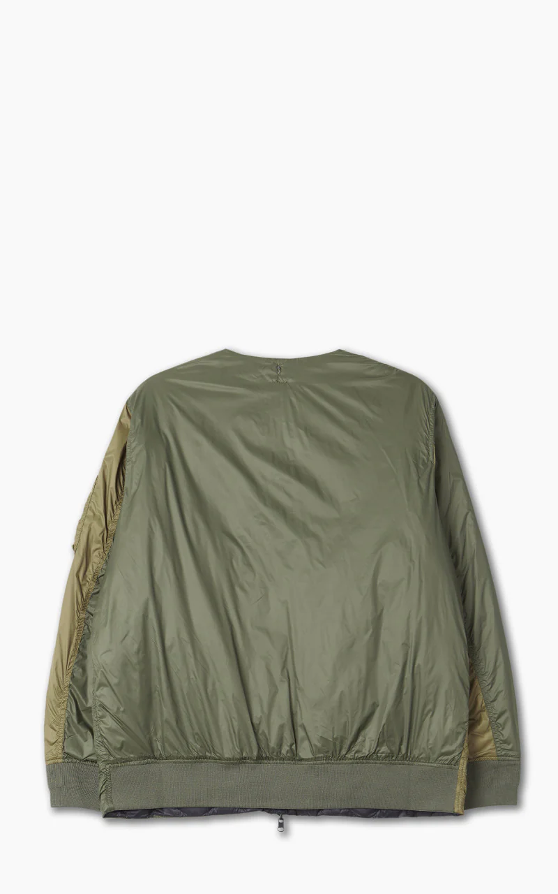 Taion x Beams Lights Reversible MA-1 Type Inner Down Jacket Cream/Black - Image 4