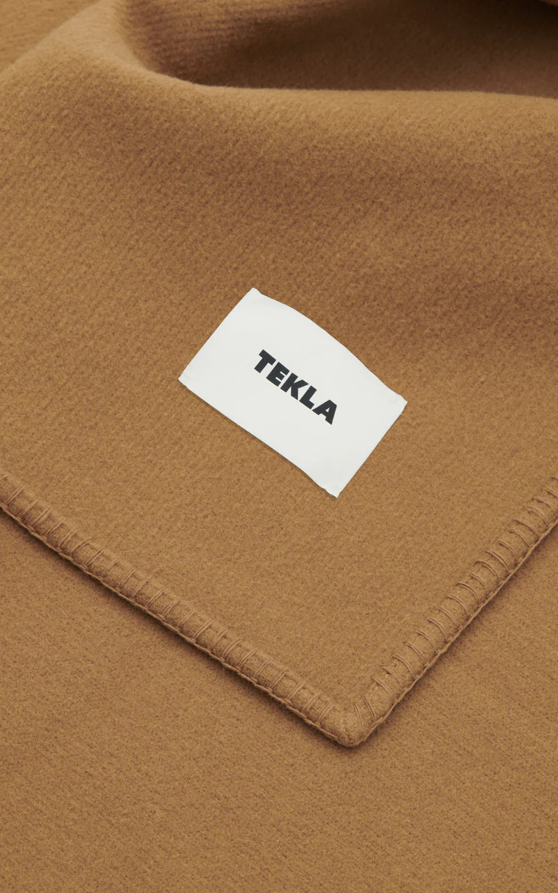 TEKLA Merino Wool Blanket Solid Camel - Image 4