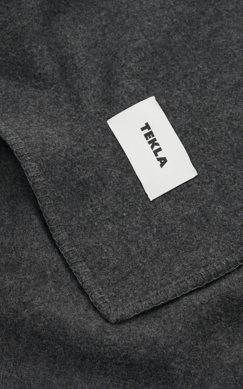 TEKLA Merino Wool Blanket Solid Grey Melange - Image 4