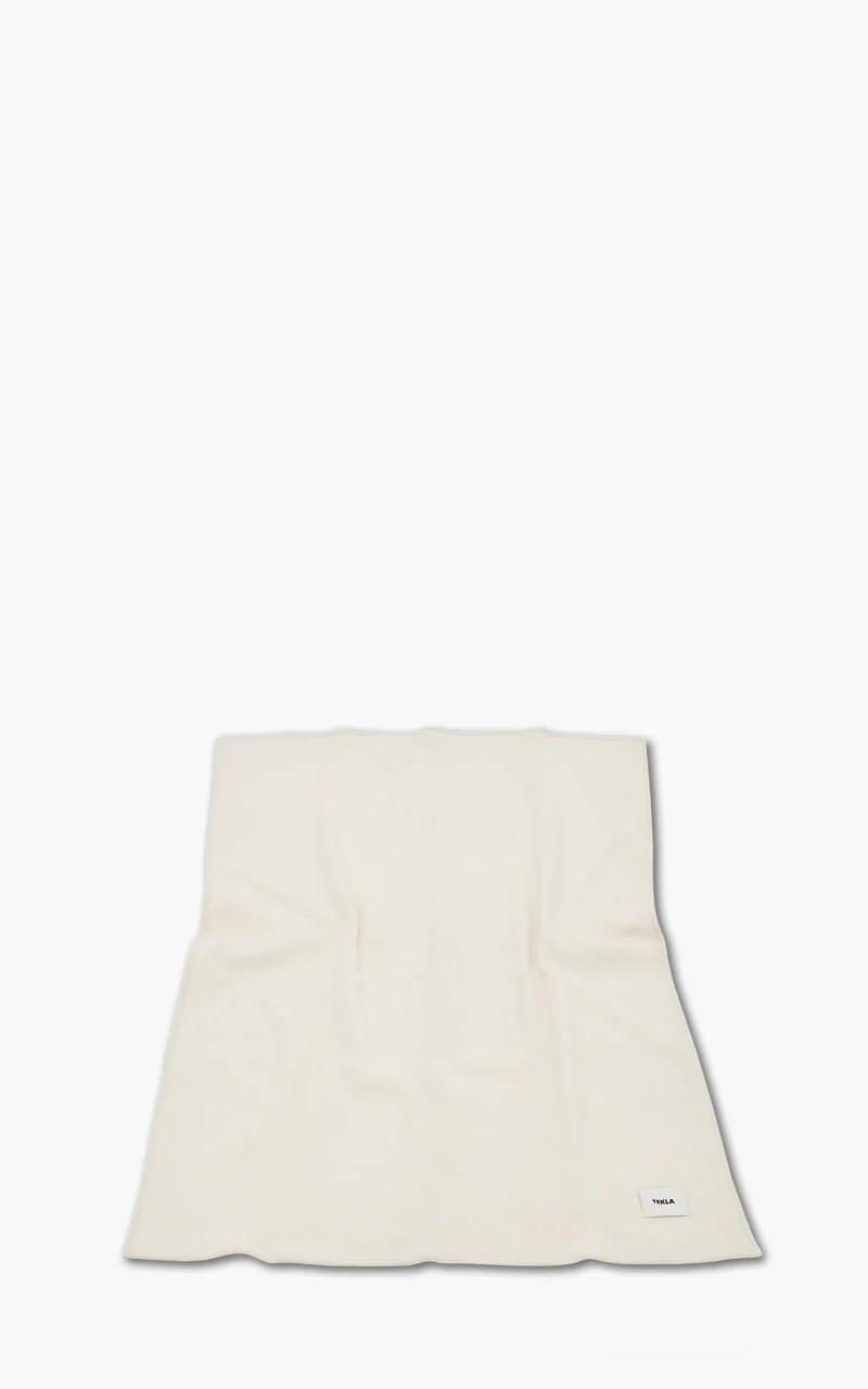 TEKLA Merino Wool Blanket Solid Soft White - Image 2