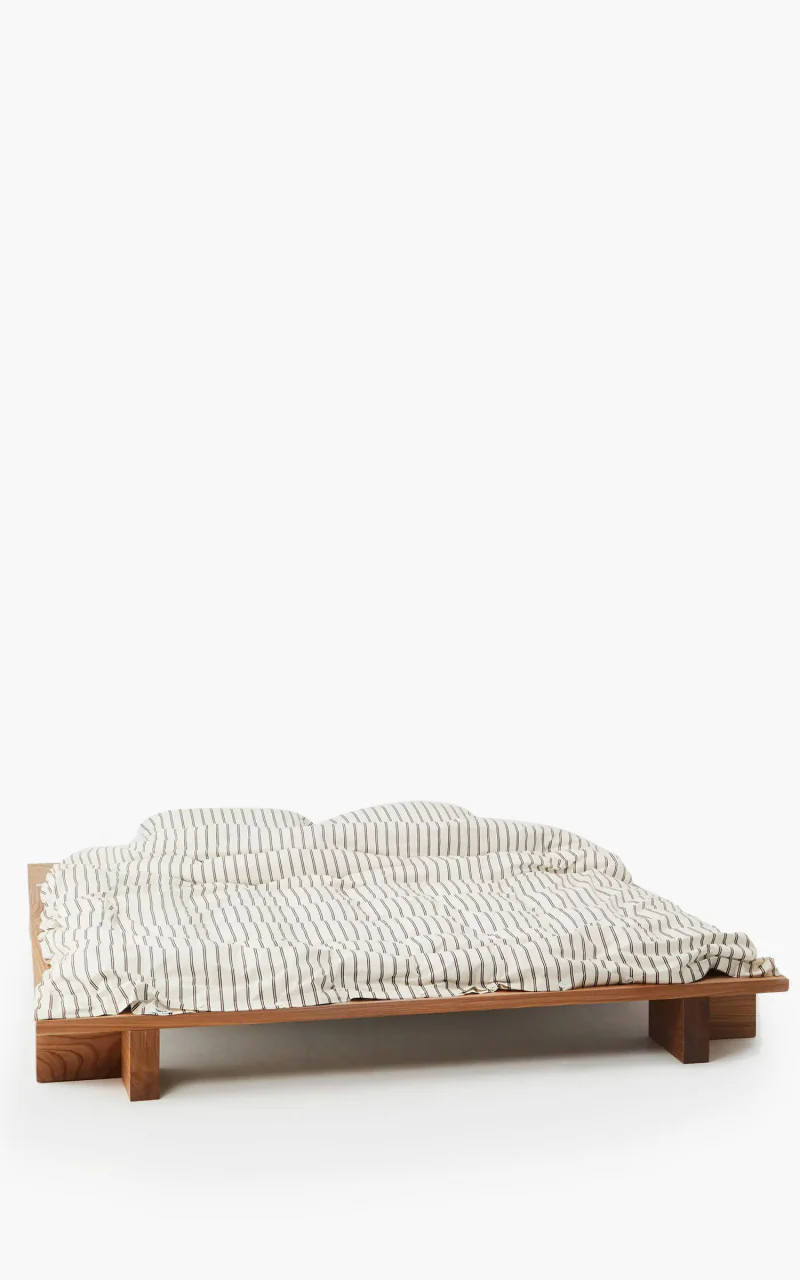 TEKLA Percale Bedding Single Duvet Cover Hopper Stripes - Image 2