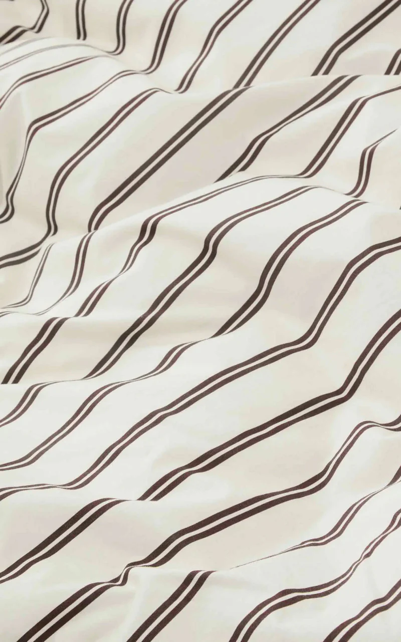TEKLA Percale Bedding Single Duvet Cover Hopper Stripes - Image 4