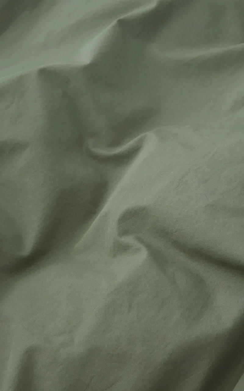 TEKLA Percale Bedding Single Duvet Cover Olive Green - Image 3