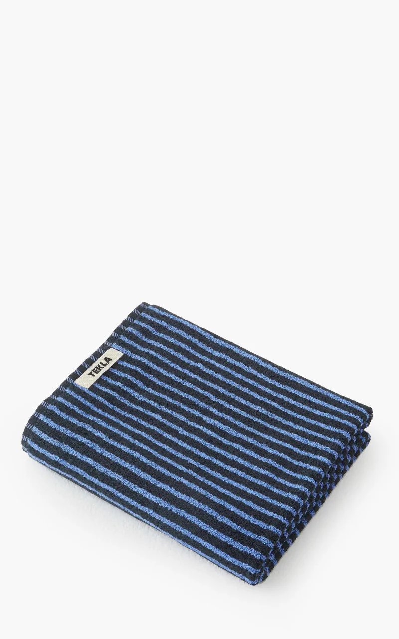 TEKLA Terry Towel Stripes Black/Blue Stripes - Image 4