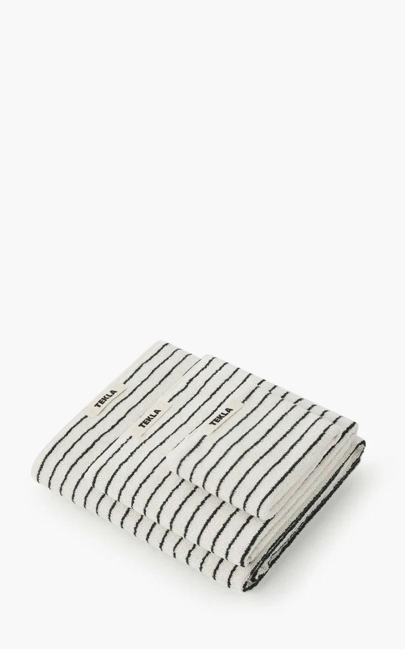 TEKLA Terry Towel Stripes Racing Green - Image 3