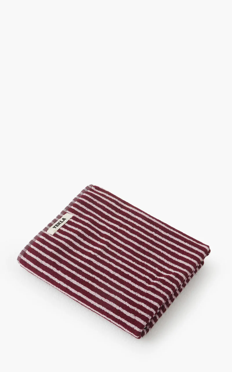 TEKLA Terry Towel Stripes Red/Rose Stripes - Image 4