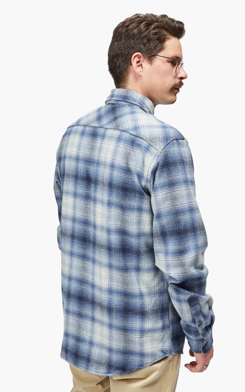 Tellason 1988 Plaid Flannel Shirt Blue/Grey - Image 5