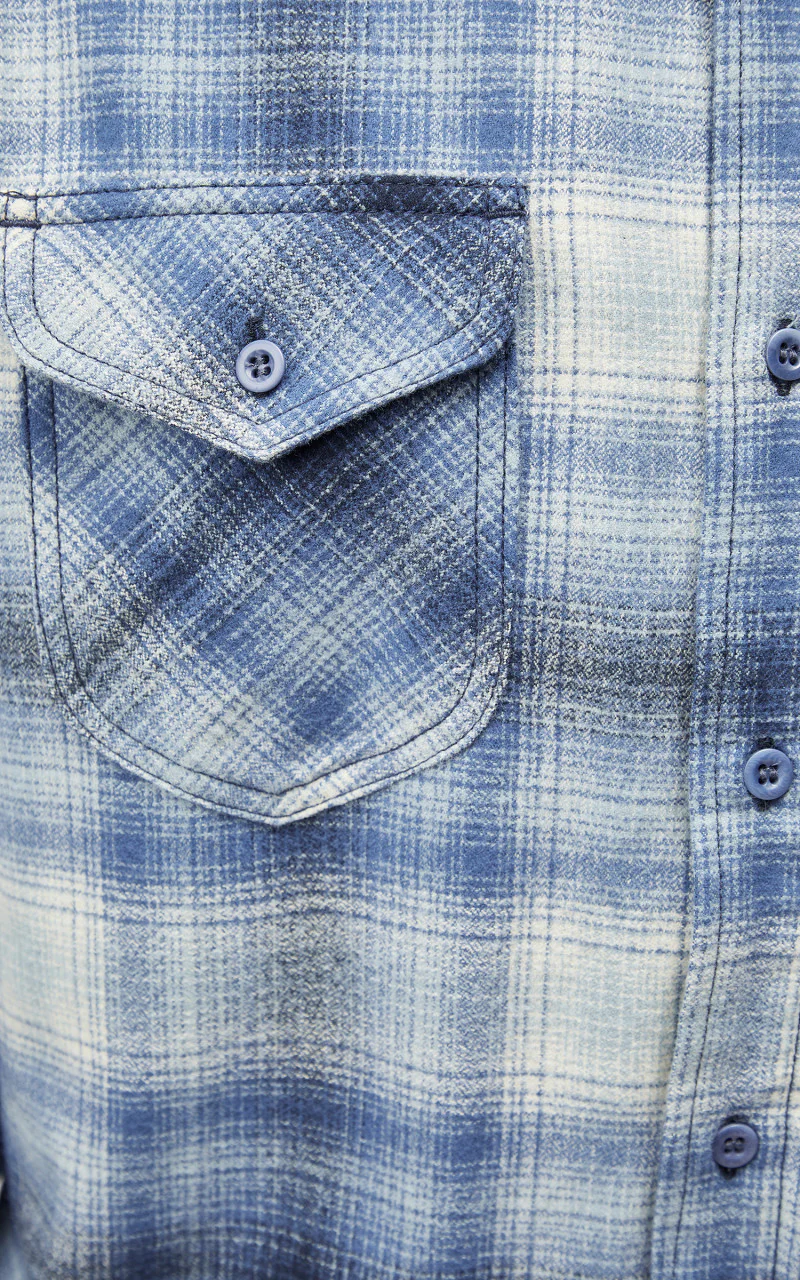 Tellason 1988 Plaid Flannel Shirt Blue/Grey - Image 7