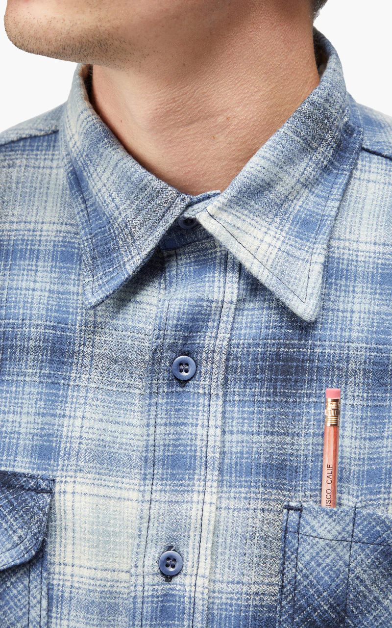Tellason 1988 Plaid Flannel Shirt Blue/Grey - Image 8