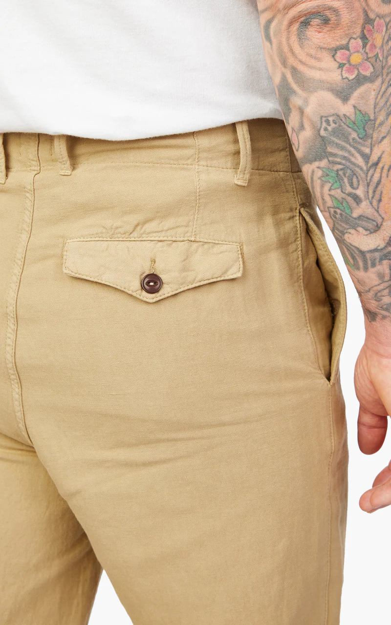 Tellason Army Chino Cotton Linen Slub Desert Sand - Image 6