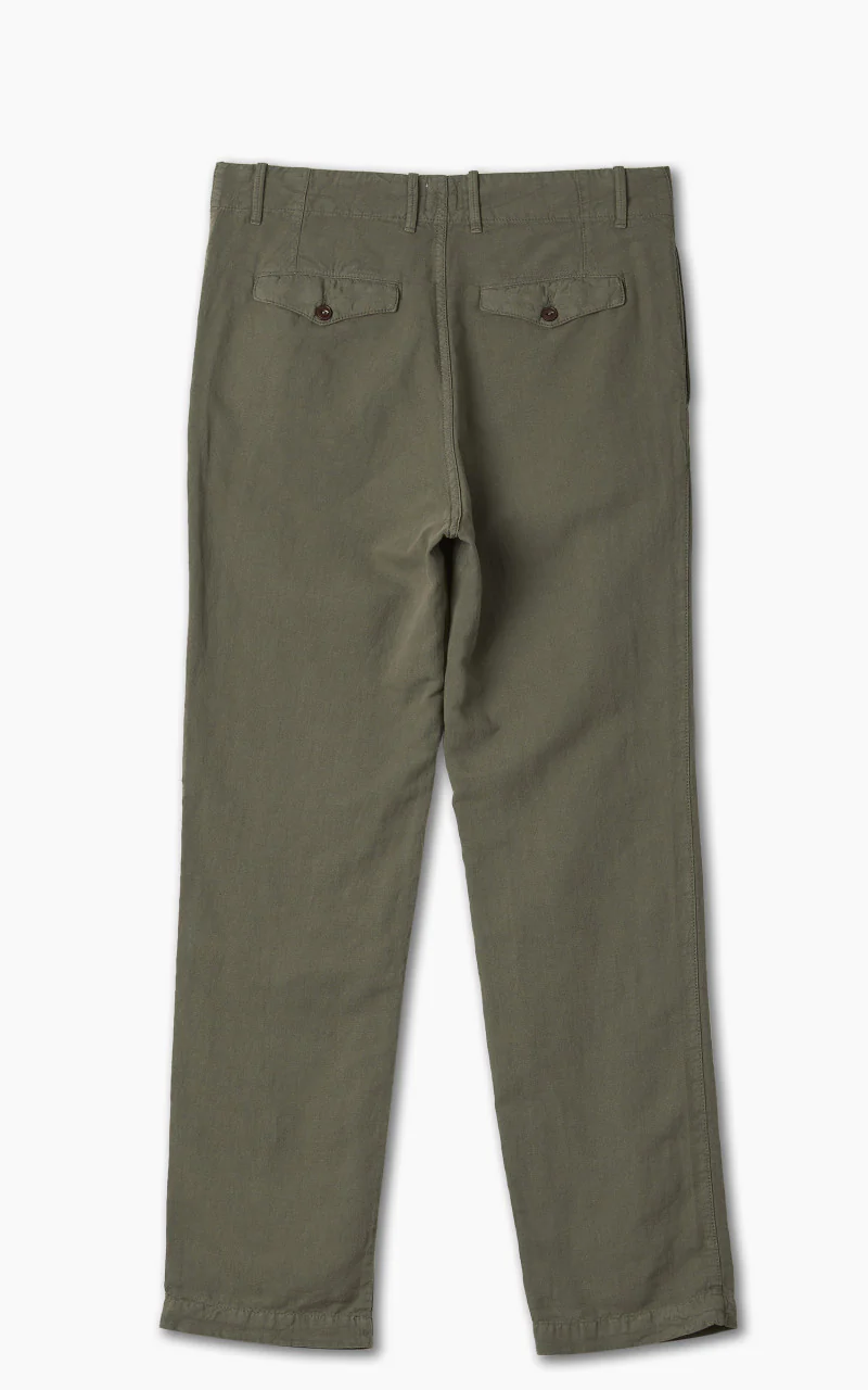 Tellason Army Chino Cotton Linen Slub Moss - Image 3