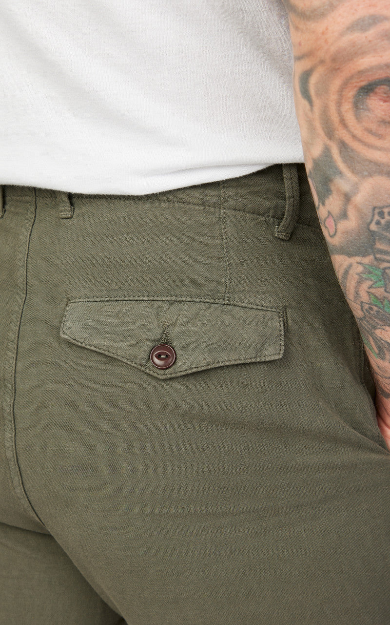 Tellason Army Chino Cotton Linen Slub Moss - Image 7