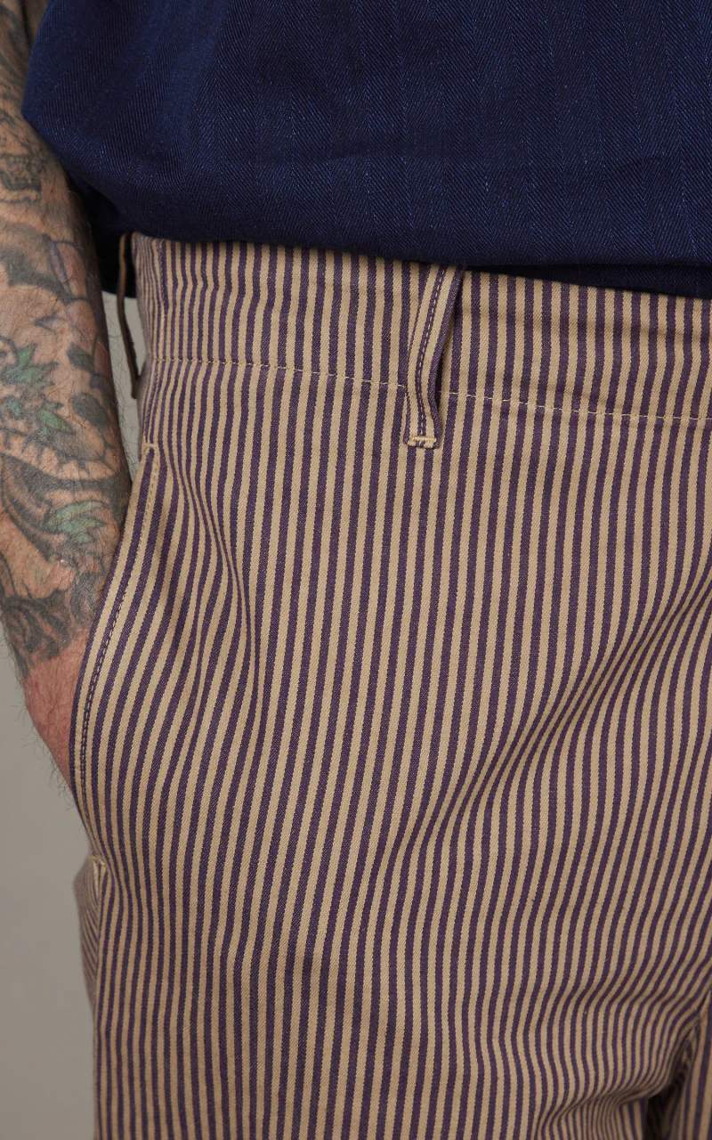 Tellason Army Chino Overdyed Hickory Stripe Desert Sand - Image 5