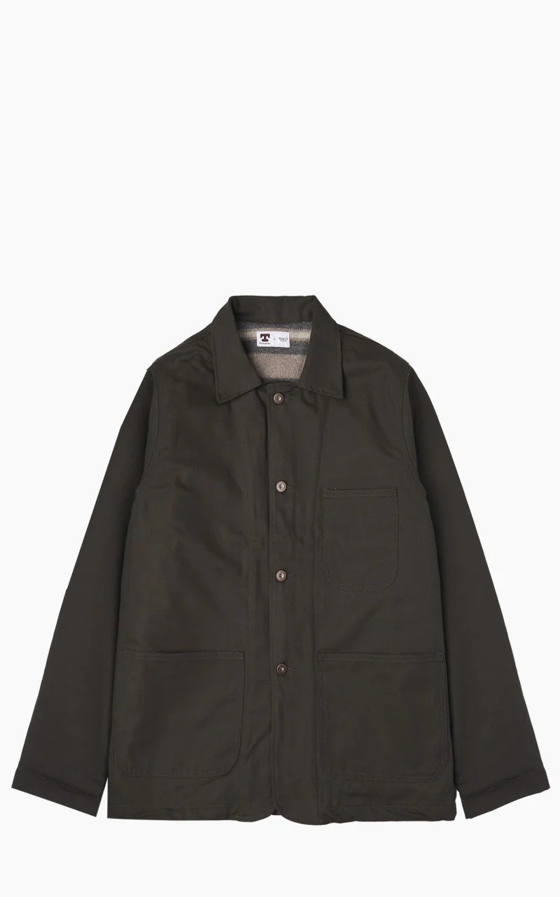 Tellason Baker Jacket Japanese Canvas Lined Brown