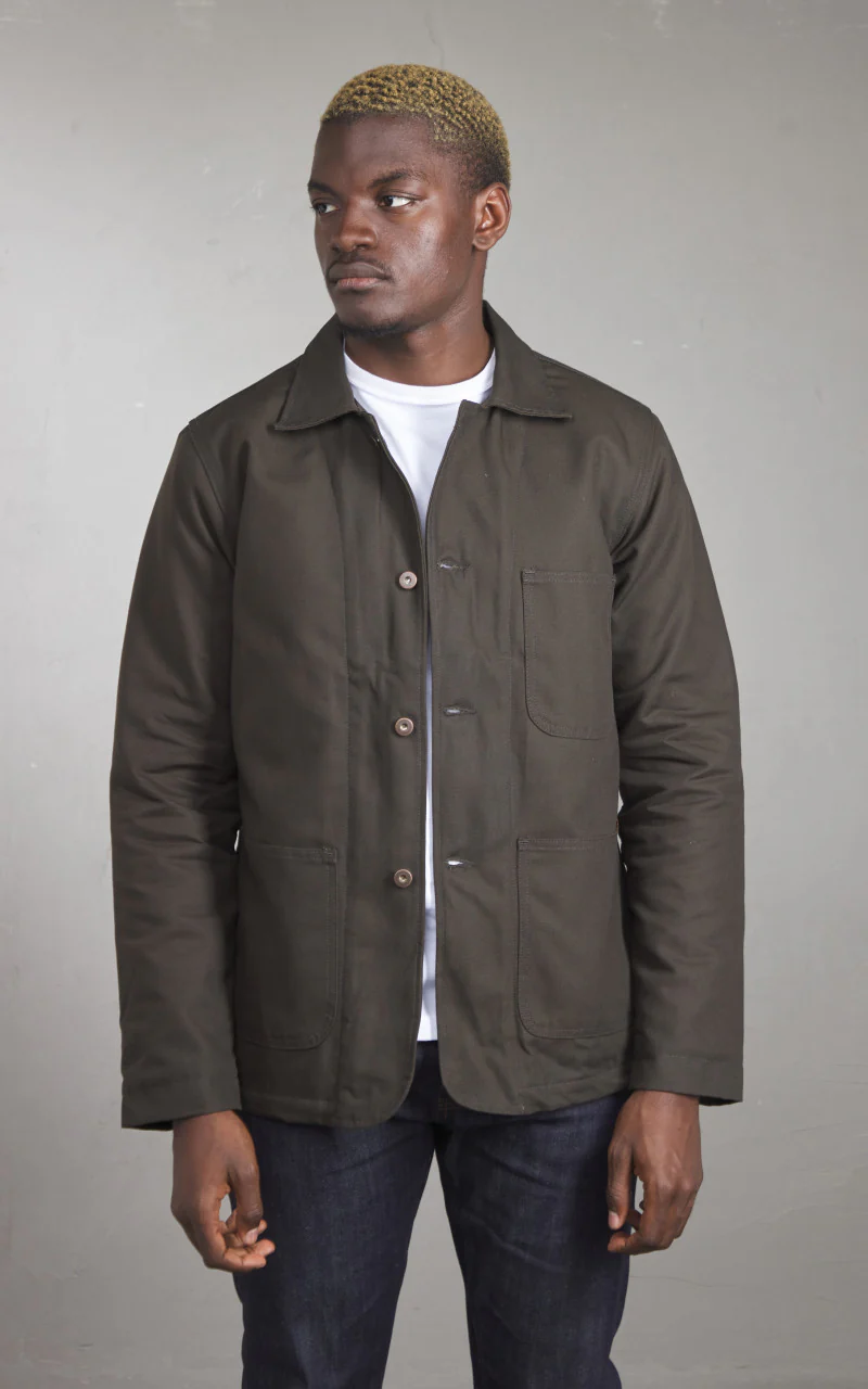Tellason Baker Jacket Japanese Canvas Lined Brown - Image 2