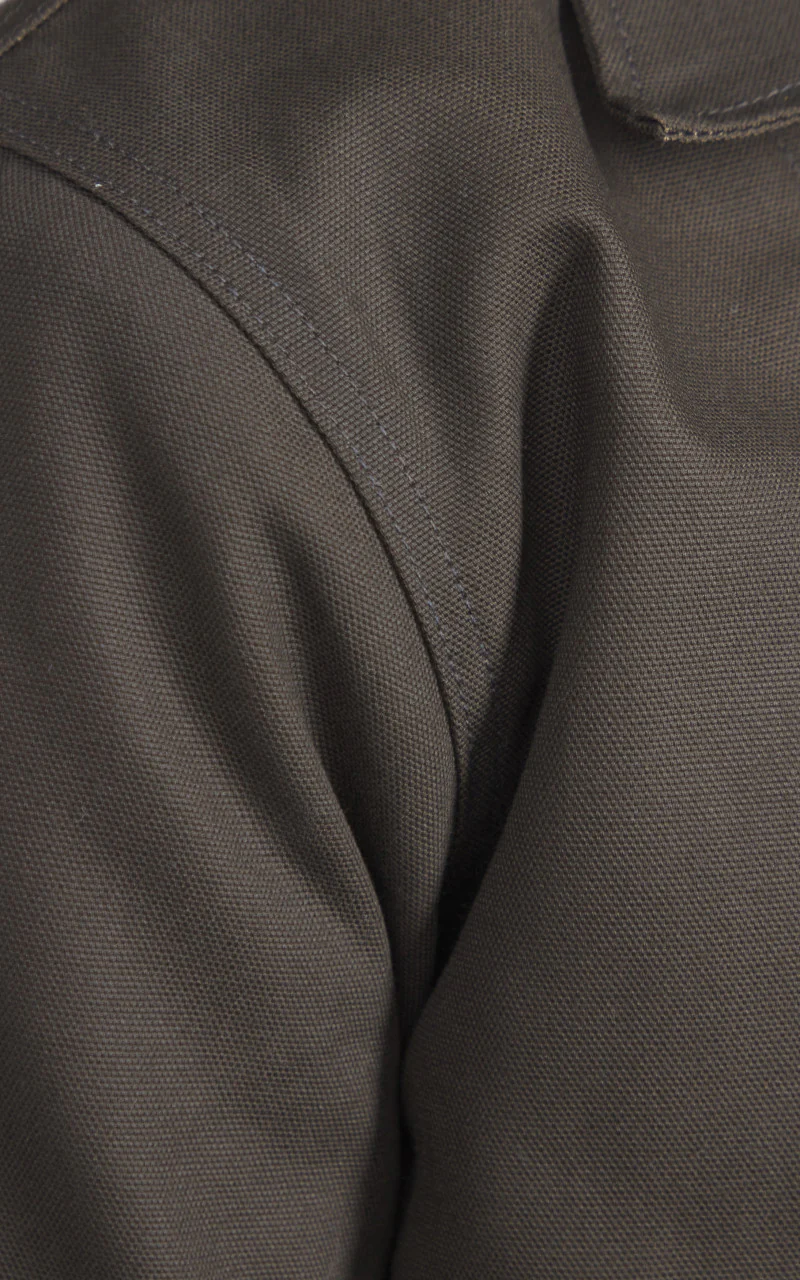Tellason Baker Jacket Japanese Canvas Lined Brown - Image 7