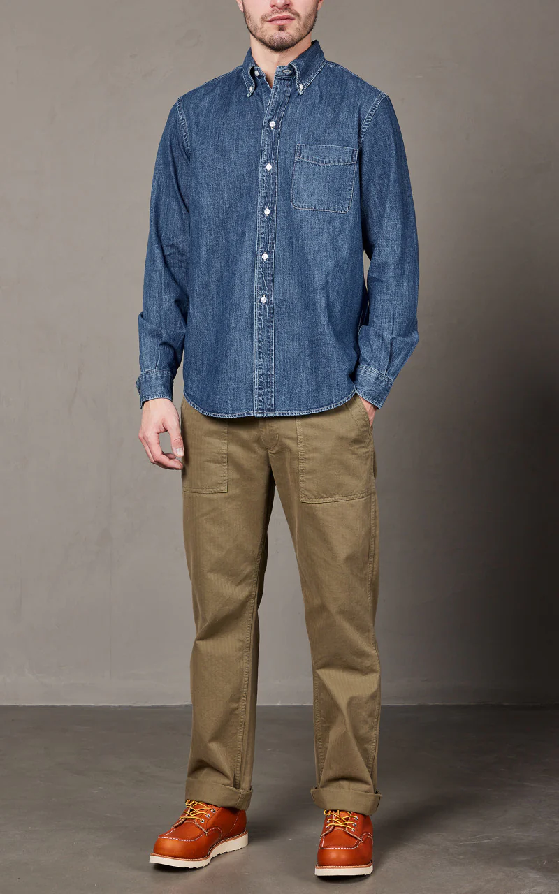 Tellason Button Down Shirt Denim Special Wash - Image 2
