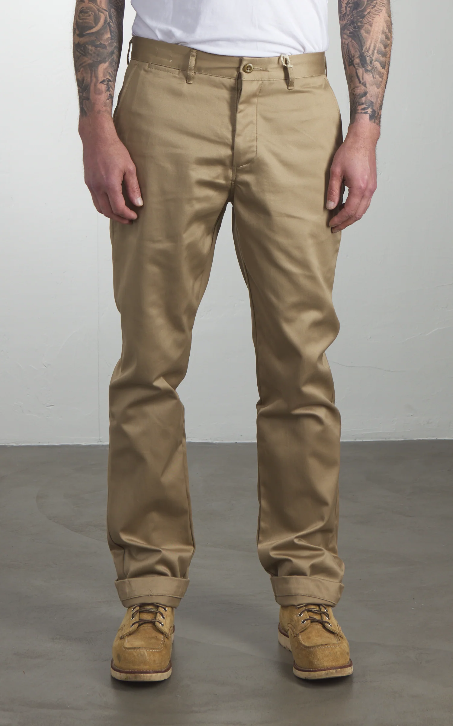 Tellason Chino Pant Heavyweight Japanese Twill Straight Tan - Image 2