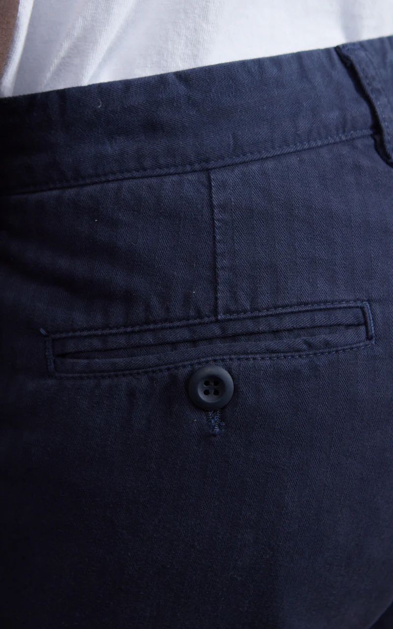 Tellason Chino Pant Herringbone Twill Dark Navy - Image 4