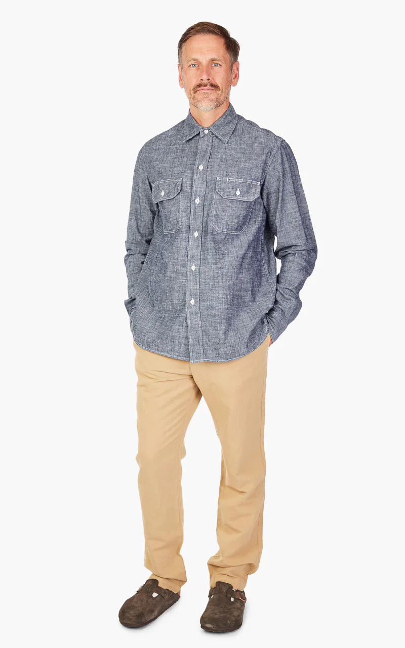 Tellason Clampdown Shirt Chambray Blue - Image 3