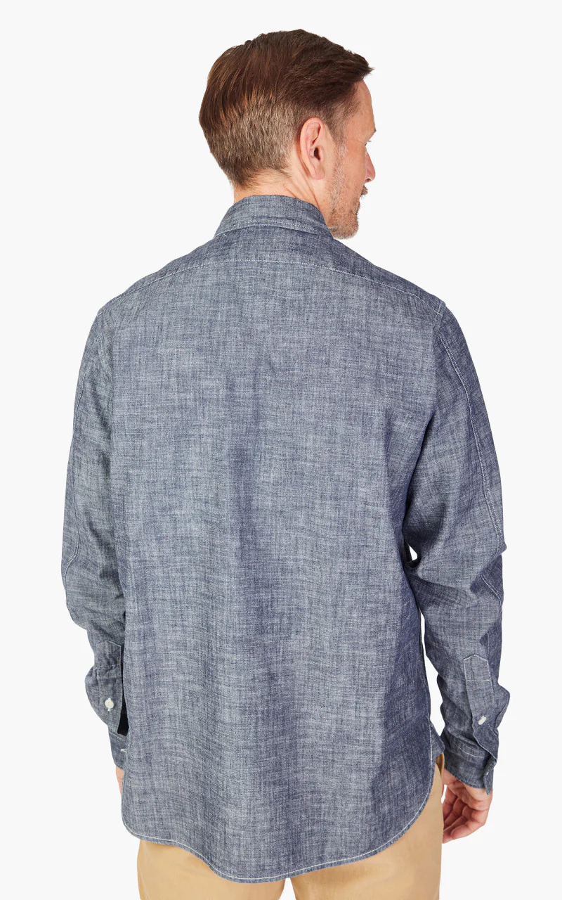 Tellason Clampdown Shirt Chambray Blue - Image 5