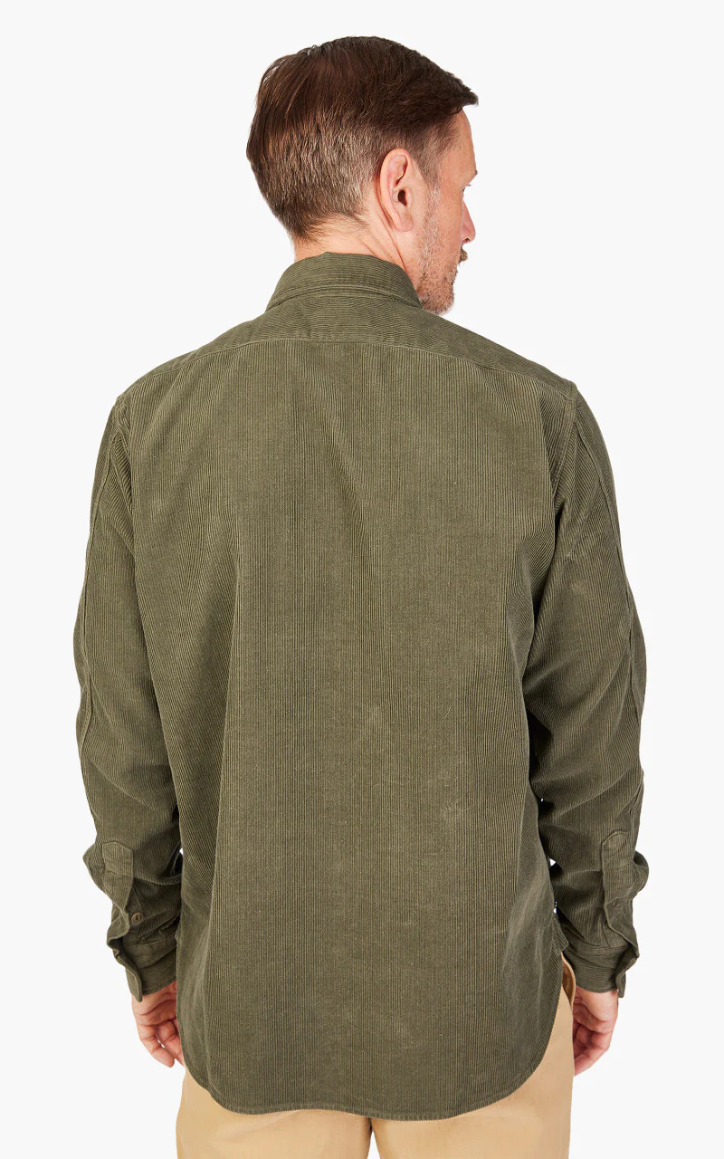 Tellason Clampdown Shirt Corduroy Millerighe Moss - Image 5