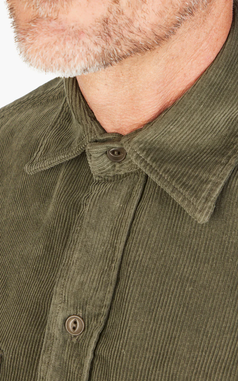Tellason Clampdown Shirt Corduroy Millerighe Moss - Image 6