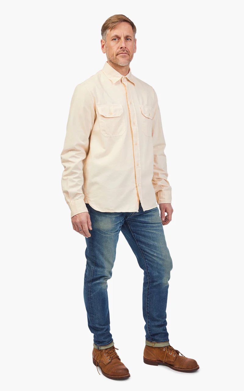 Tellason Clampdown Shirt Cotton Twill Off White - Image 2