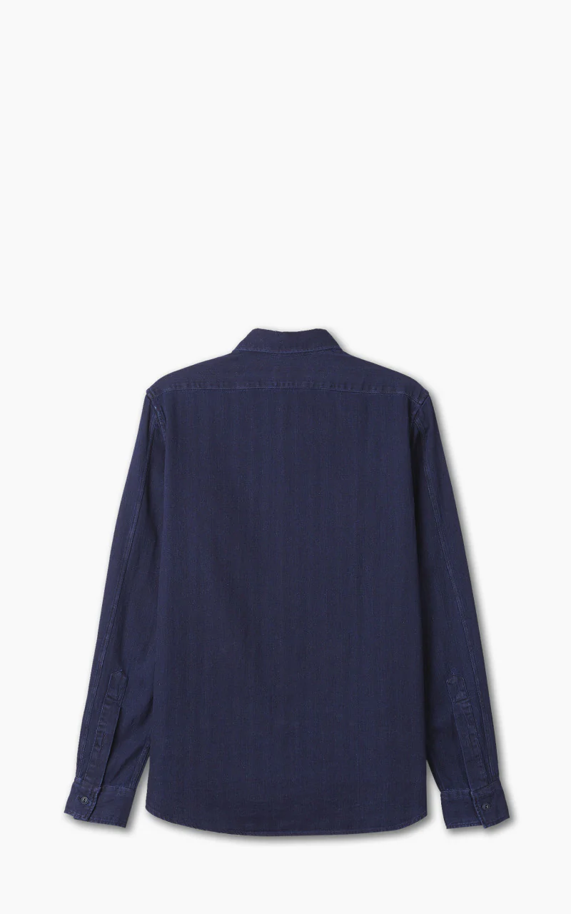 Tellason Clampdown Shirt Fine HBT Real Indigo - Image 3