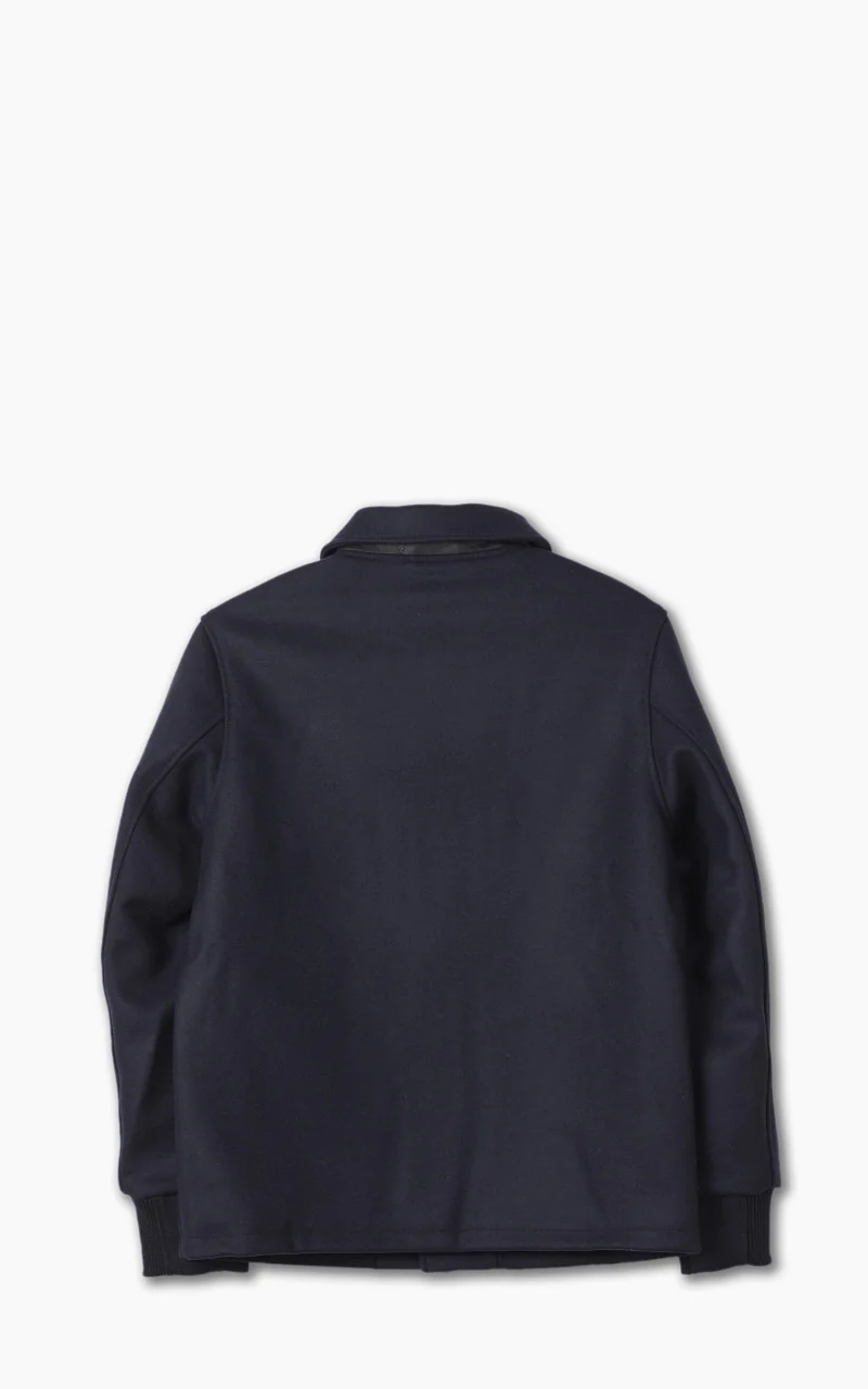 Tellason Coach Jacket Wool/Cashmere Dark Navy - Image 3