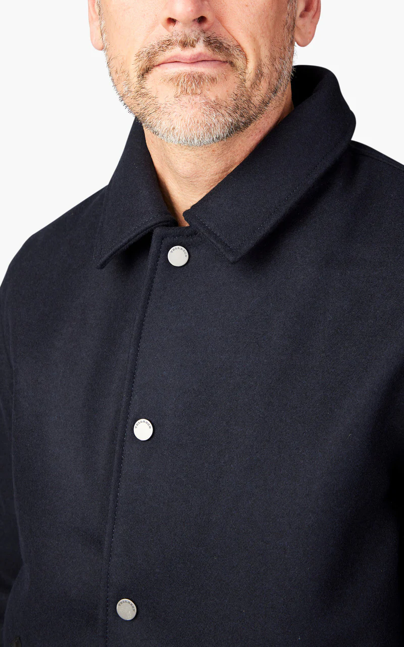 Tellason Coach Jacket Wool/Cashmere Dark Navy - Image 5
