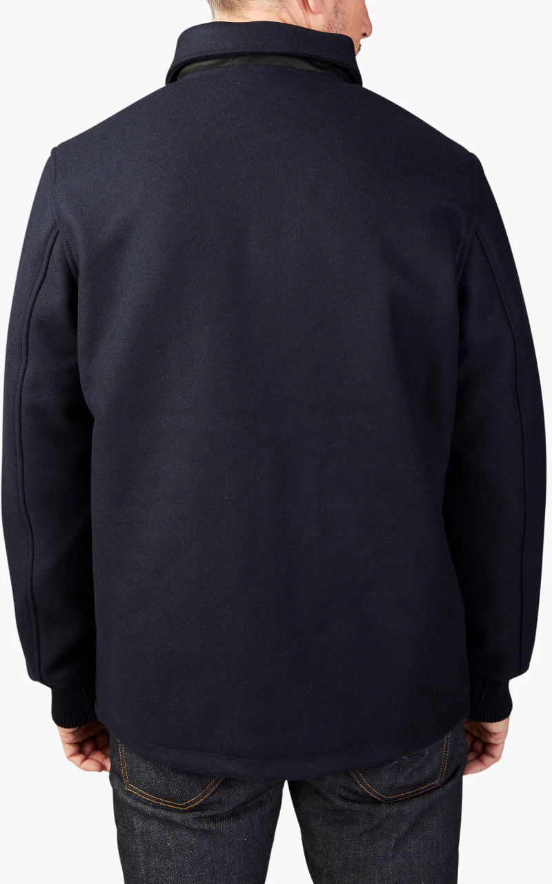 Tellason Coach Jacket Wool/Cashmere Dark Navy - Image 6