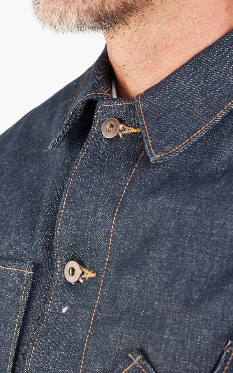 Tellason Coverall Jacket Blanket Lined Selvedge Denim Indigo 16.5oz - Image 6