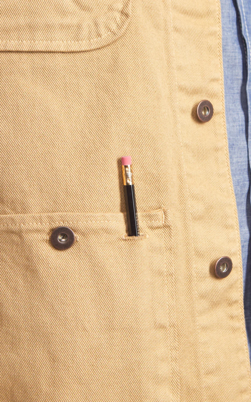 Tellason Coverall Jacket Garment Dyed Denim British Tan - Image 4