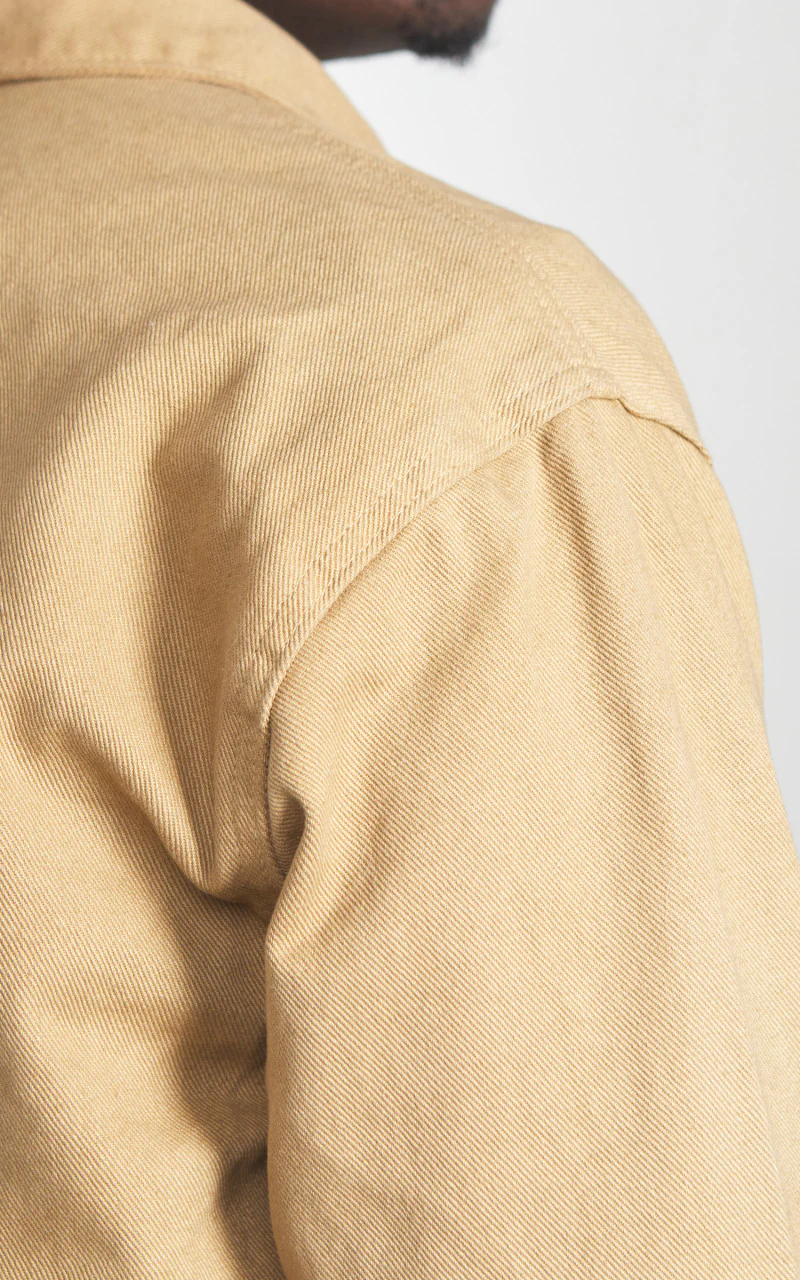 Tellason Coverall Jacket Garment Dyed Denim British Tan - Image 9