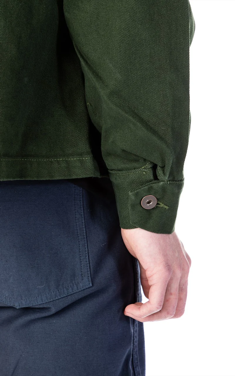 Tellason Coverall Jacket Garment Dyed Denim Dark Green - Image 7