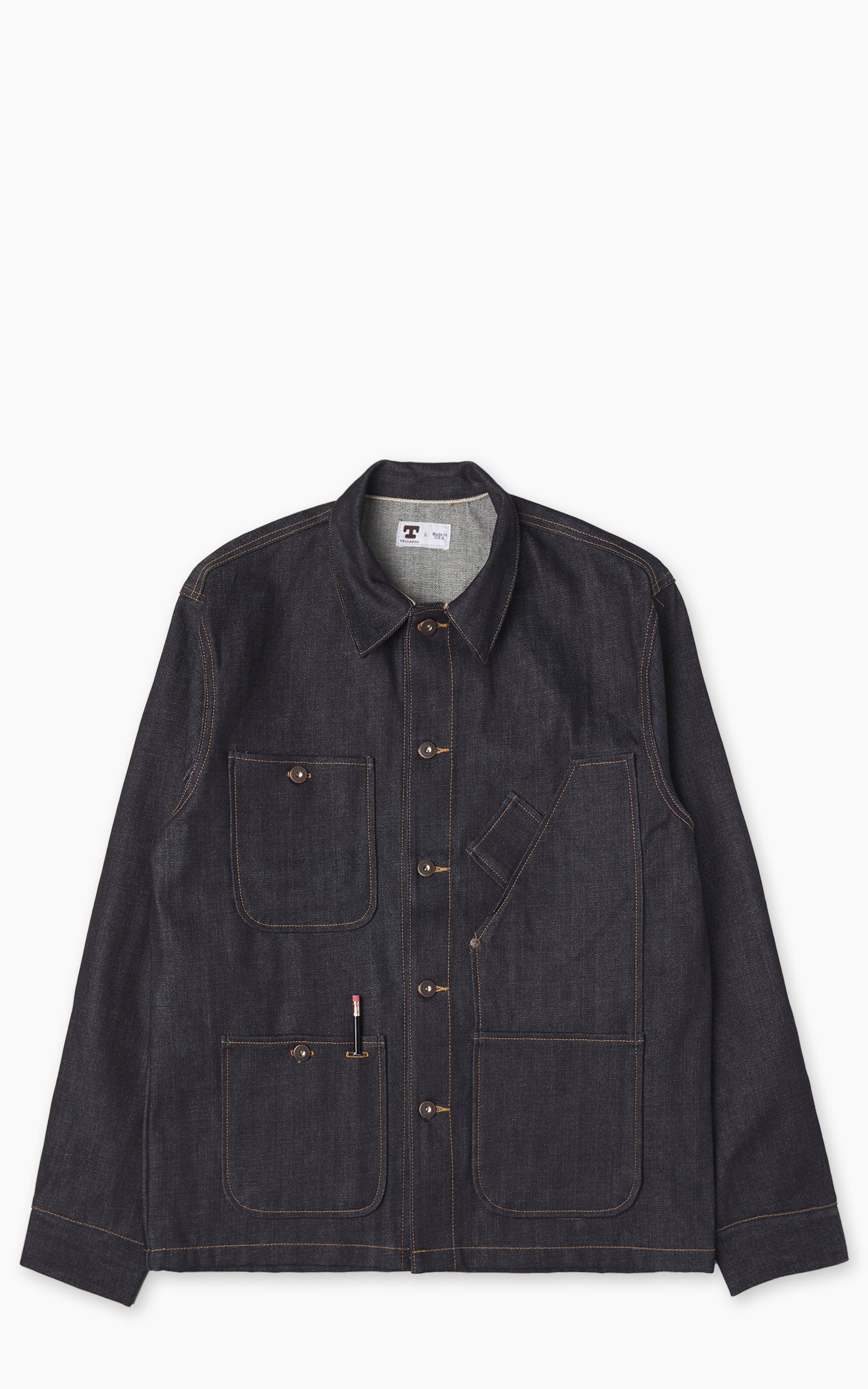 Tellason Coverall Jacket Selvedge Denim Indigo 14.75oz