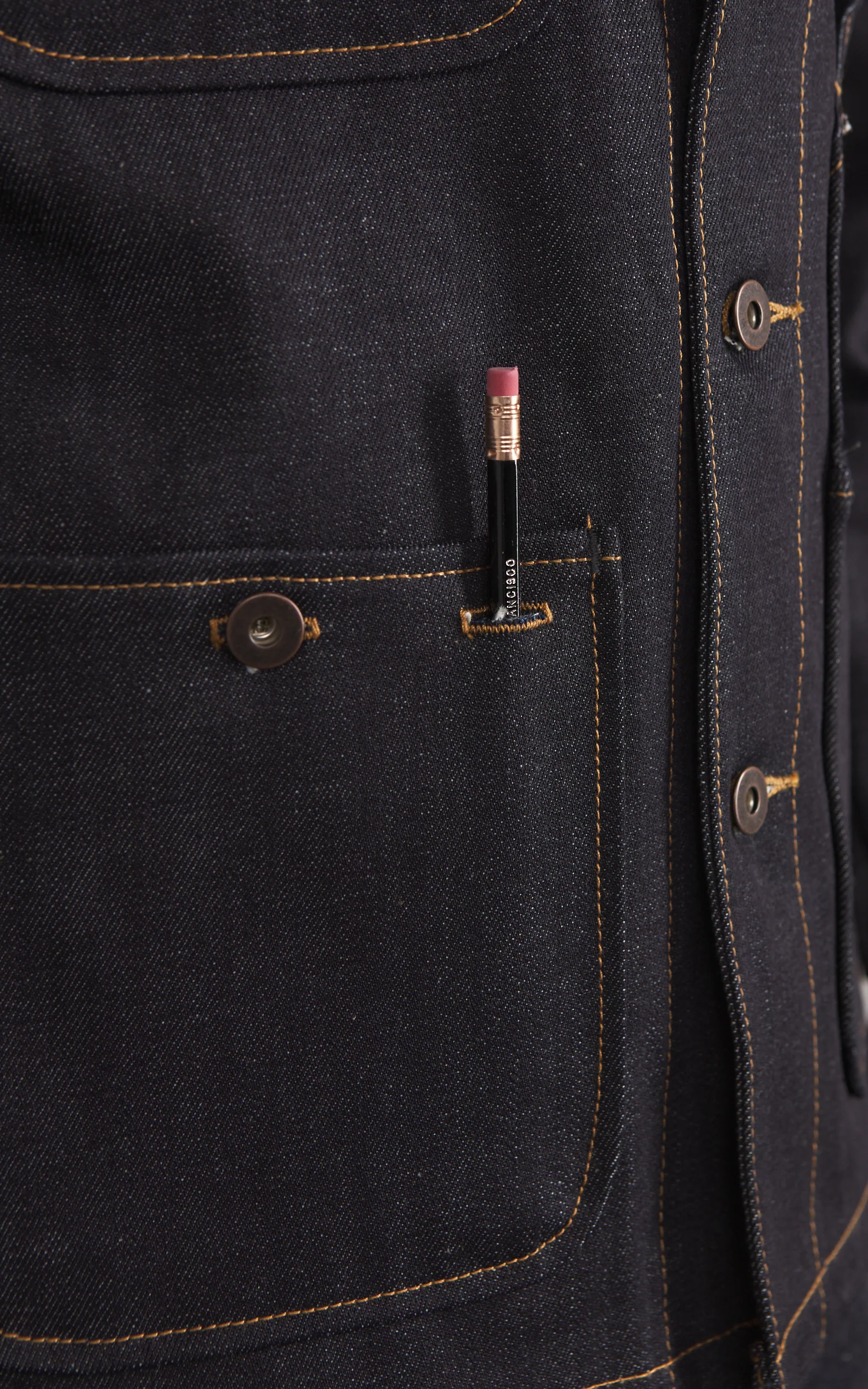 Tellason Coverall Jacket Selvedge Denim Indigo 14.75oz - Image 6