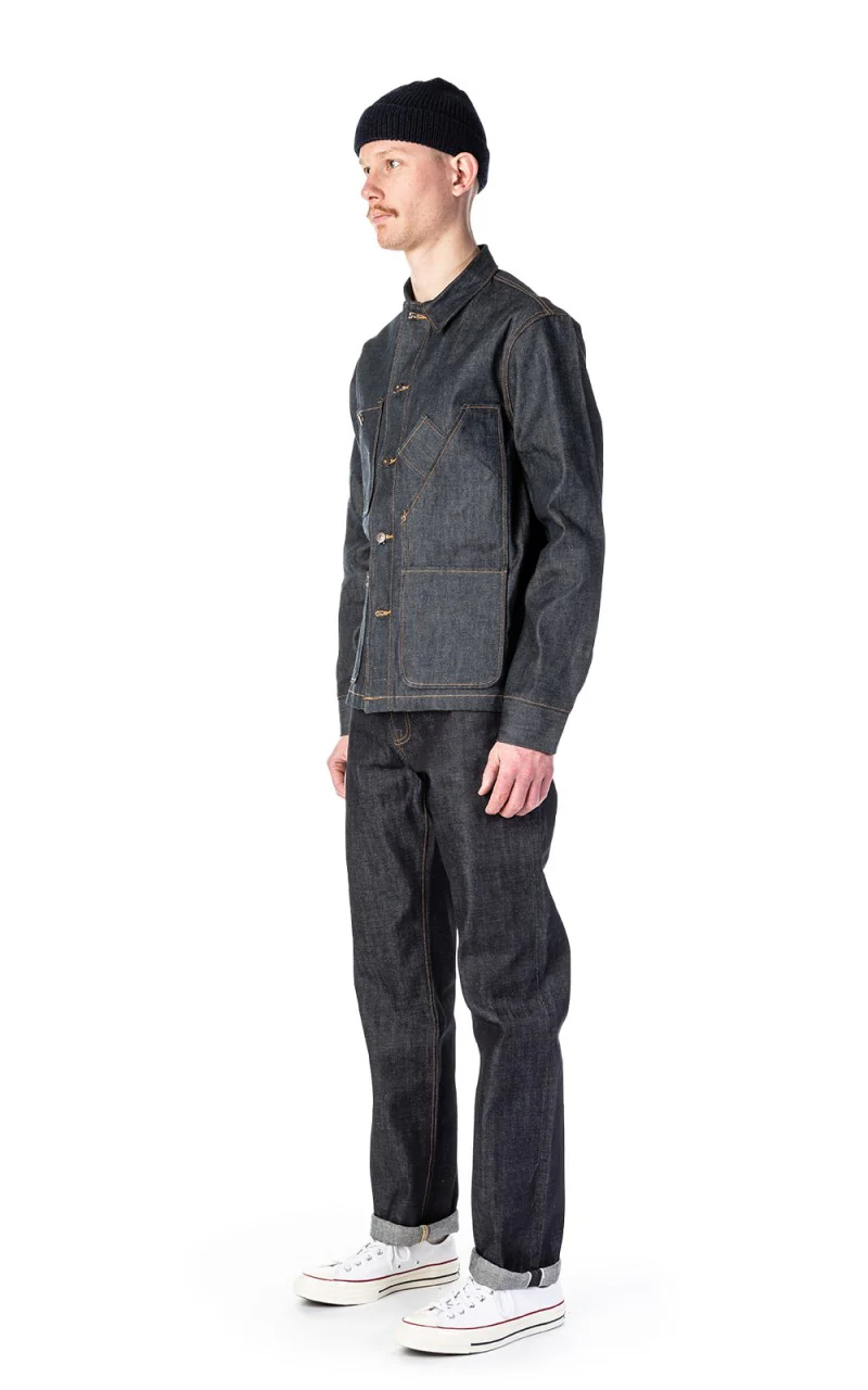 Tellason Coverall Jacket Selvedge Denim Indigo 12.5oz - Image 3