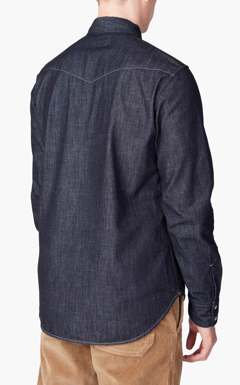 Tellason Cowboy Shirt Dry Indigo - Image 4