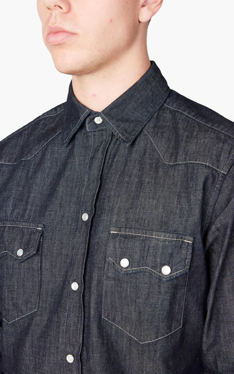 Tellason Cowboy Shirt Dry Indigo - Image 5