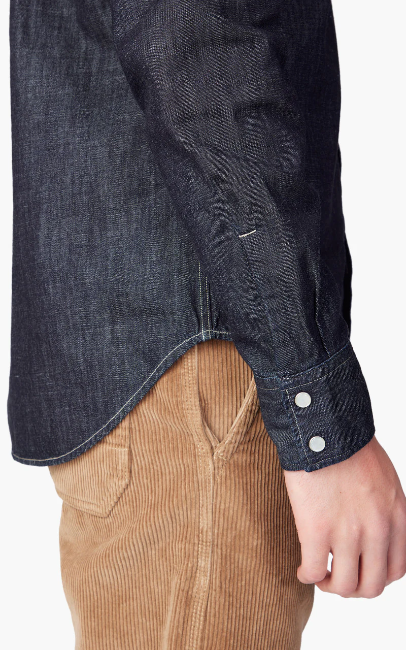 Tellason Cowboy Shirt Dry Indigo - Image 6