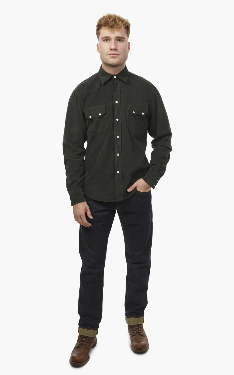 Tellason Cowboy Shirt Vell 16 Cisco Corduroy Espresso - Image 2
