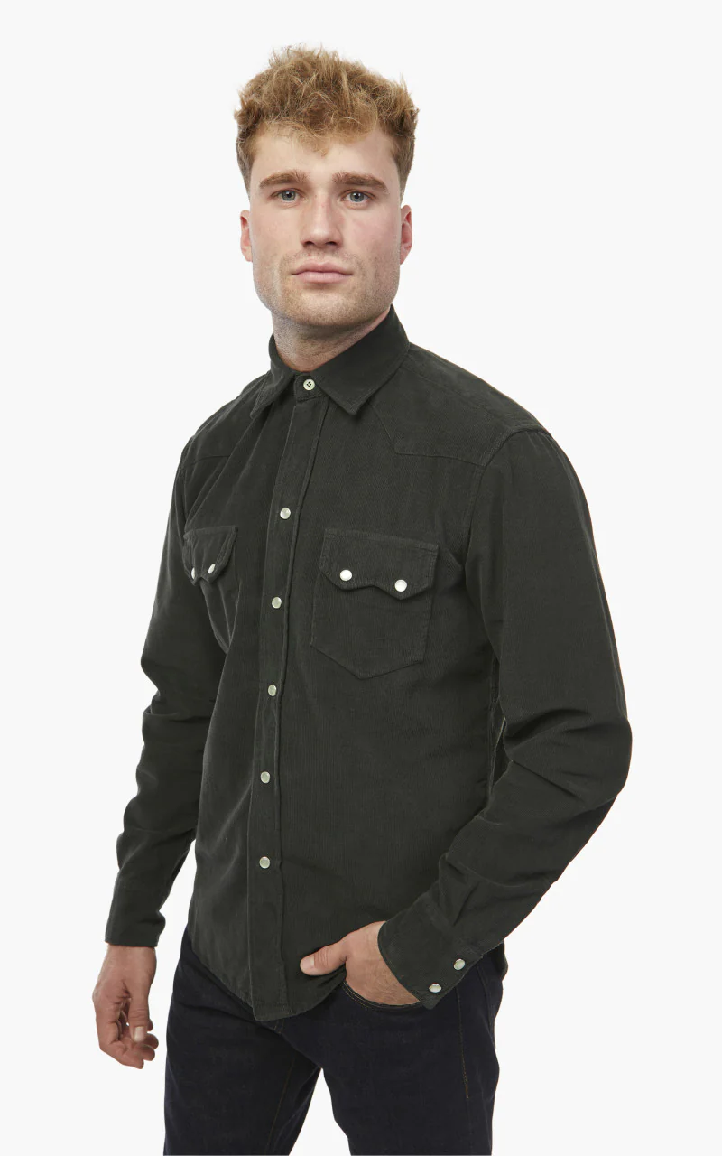 Tellason Cowboy Shirt Vell 16 Cisco Corduroy Espresso - Image 4