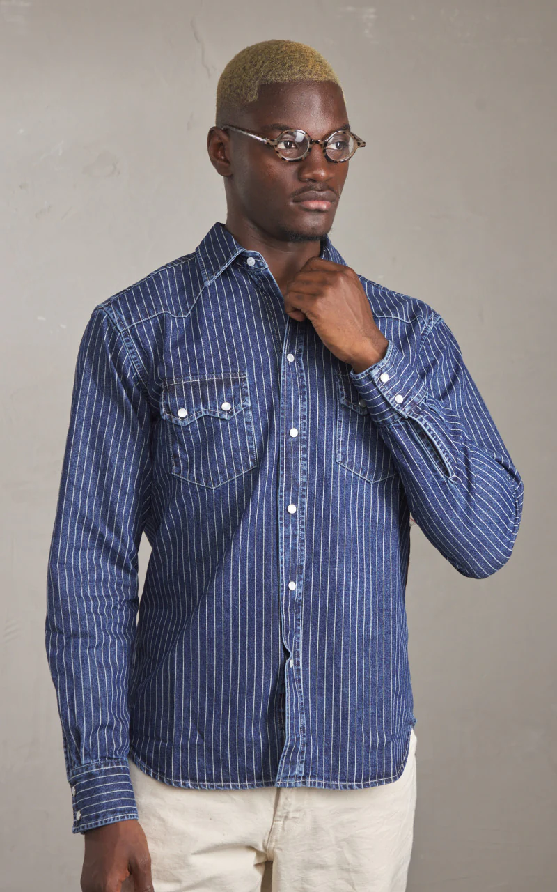 Tellason Cowboy Shirt Wabash Blue - Image 4