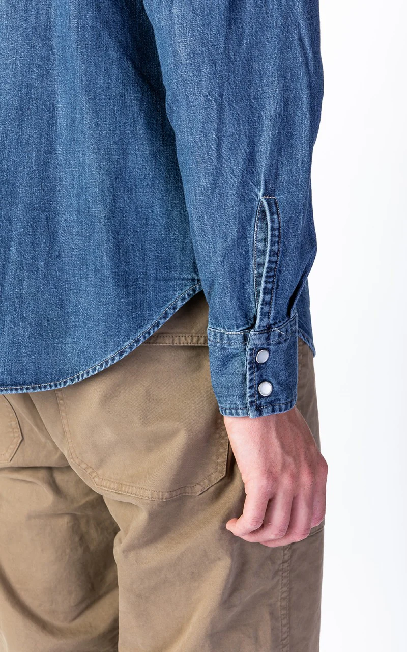 Tellason Cowboy Shirt Washed Indigo - Image 5
