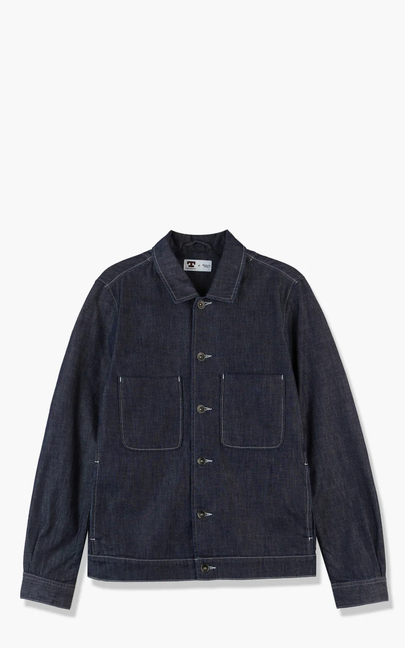 Tellason Cruise Jacket Slim Washed Denim Ocean Dark