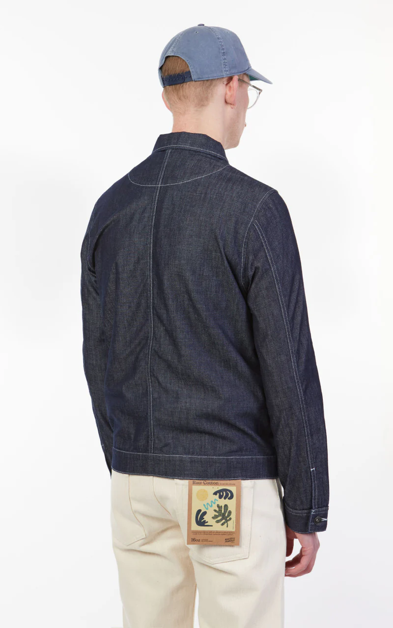Tellason Cruise Jacket Slim Washed Denim Ocean Dark - Image 6