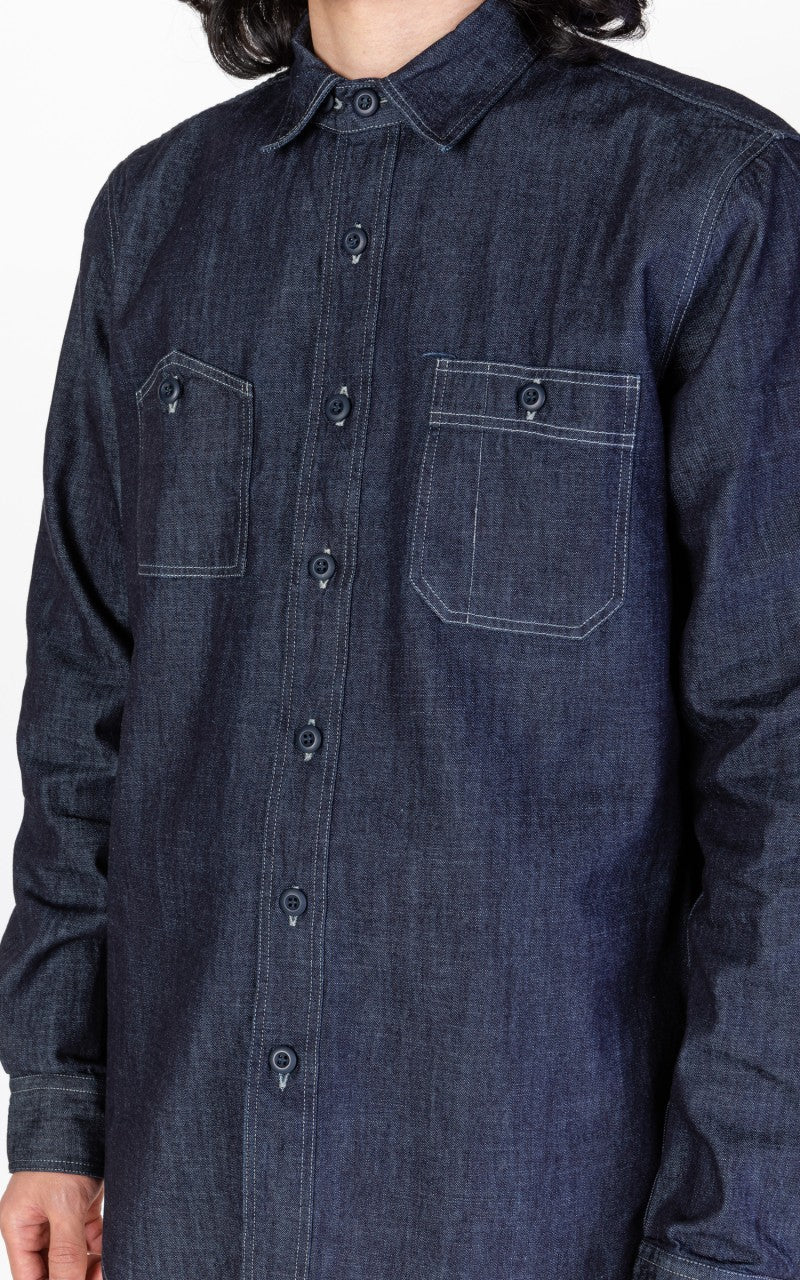 Tellason Dockworker Shirt Dry Indigo - Image 5