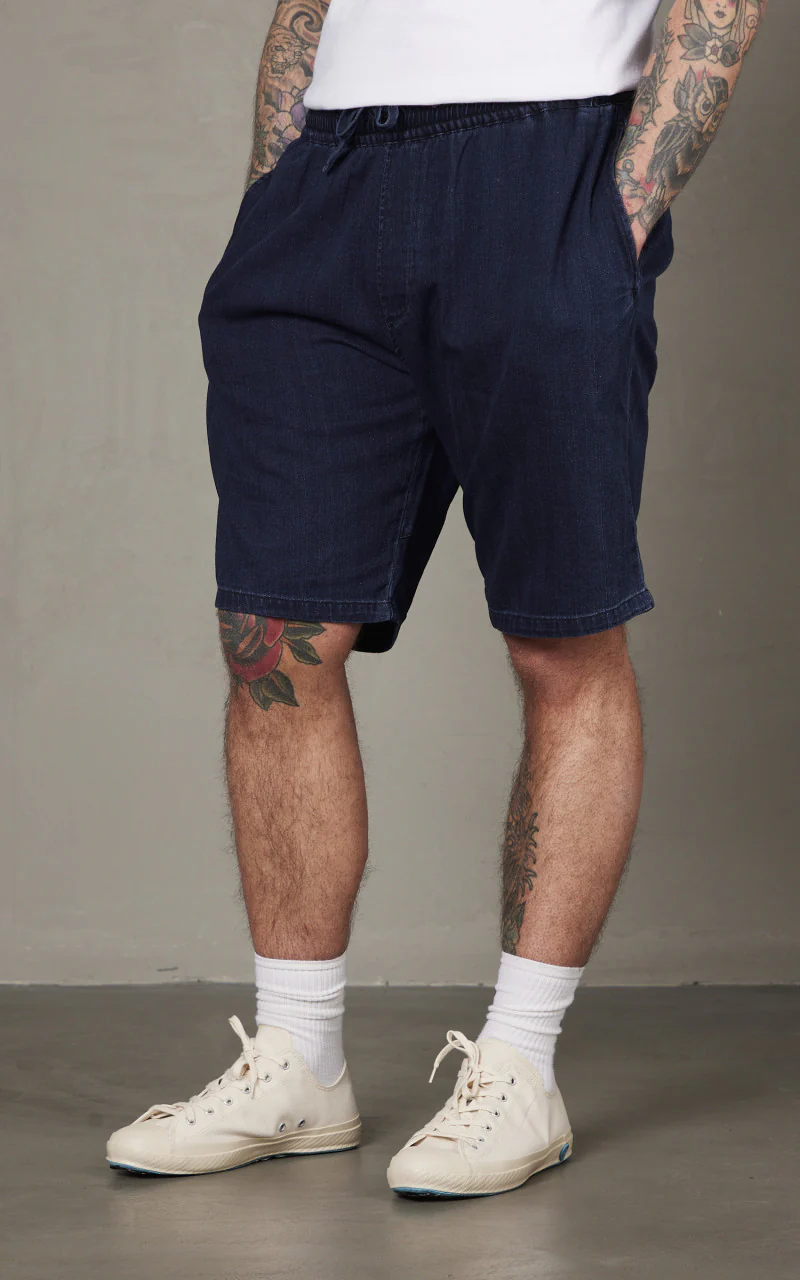 Tellason Easy Shorts Herringbone Dyed Indigo - Image 4